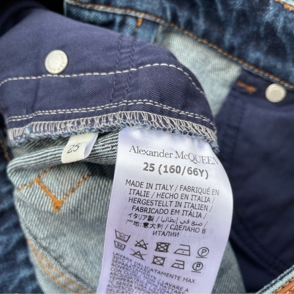 Nwt Alexander McQueen crop length boyfriend high rise size 25 - Picture 8 of 13